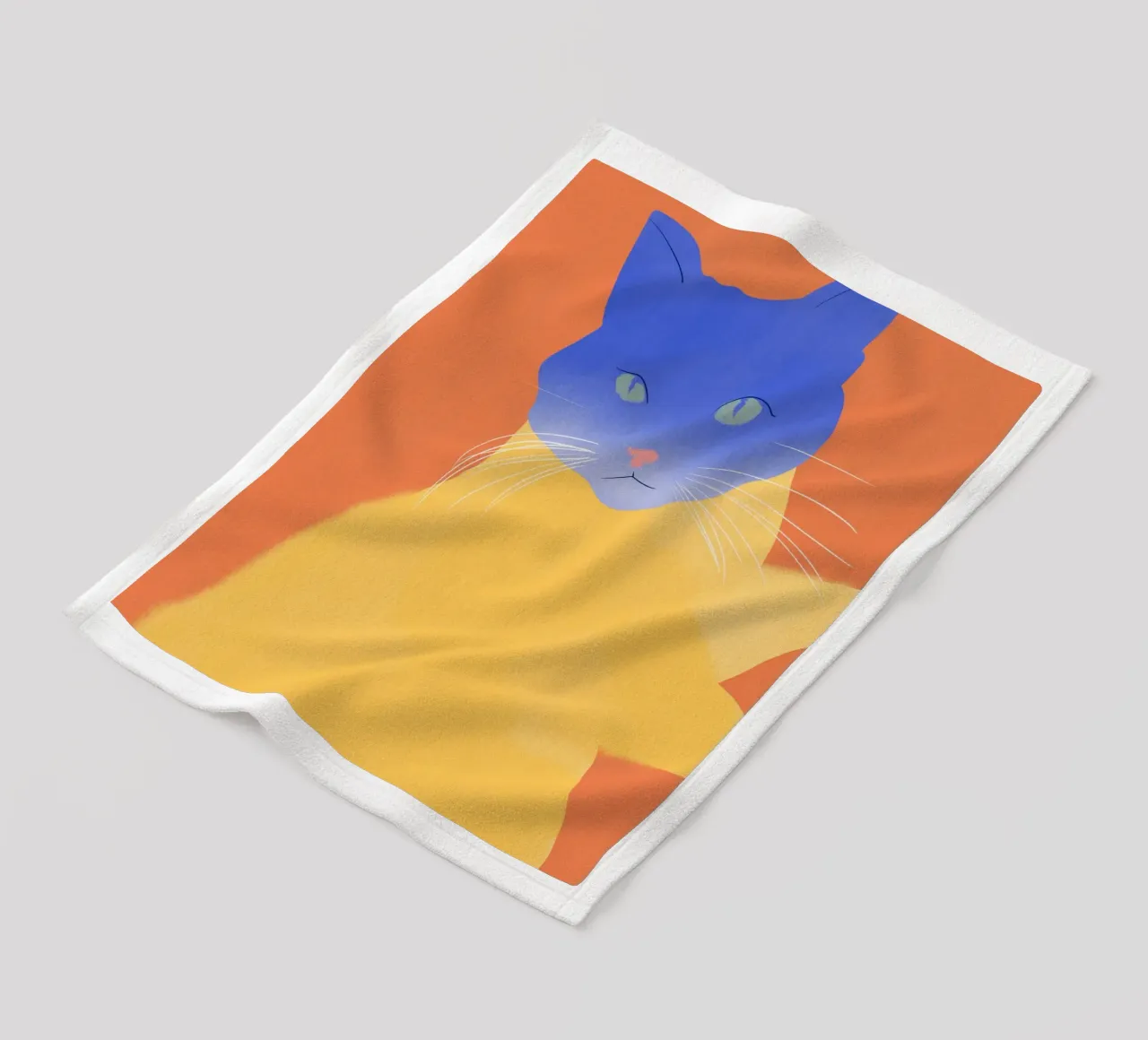 Cat day 2 fleece blanket by Little Dean
