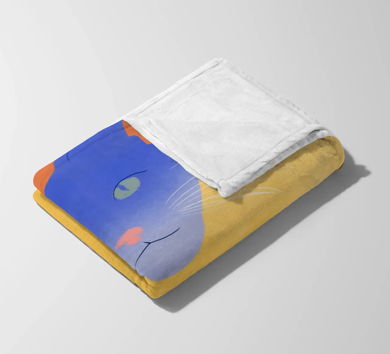 Cat day 2 fleece blanket by Little Dean