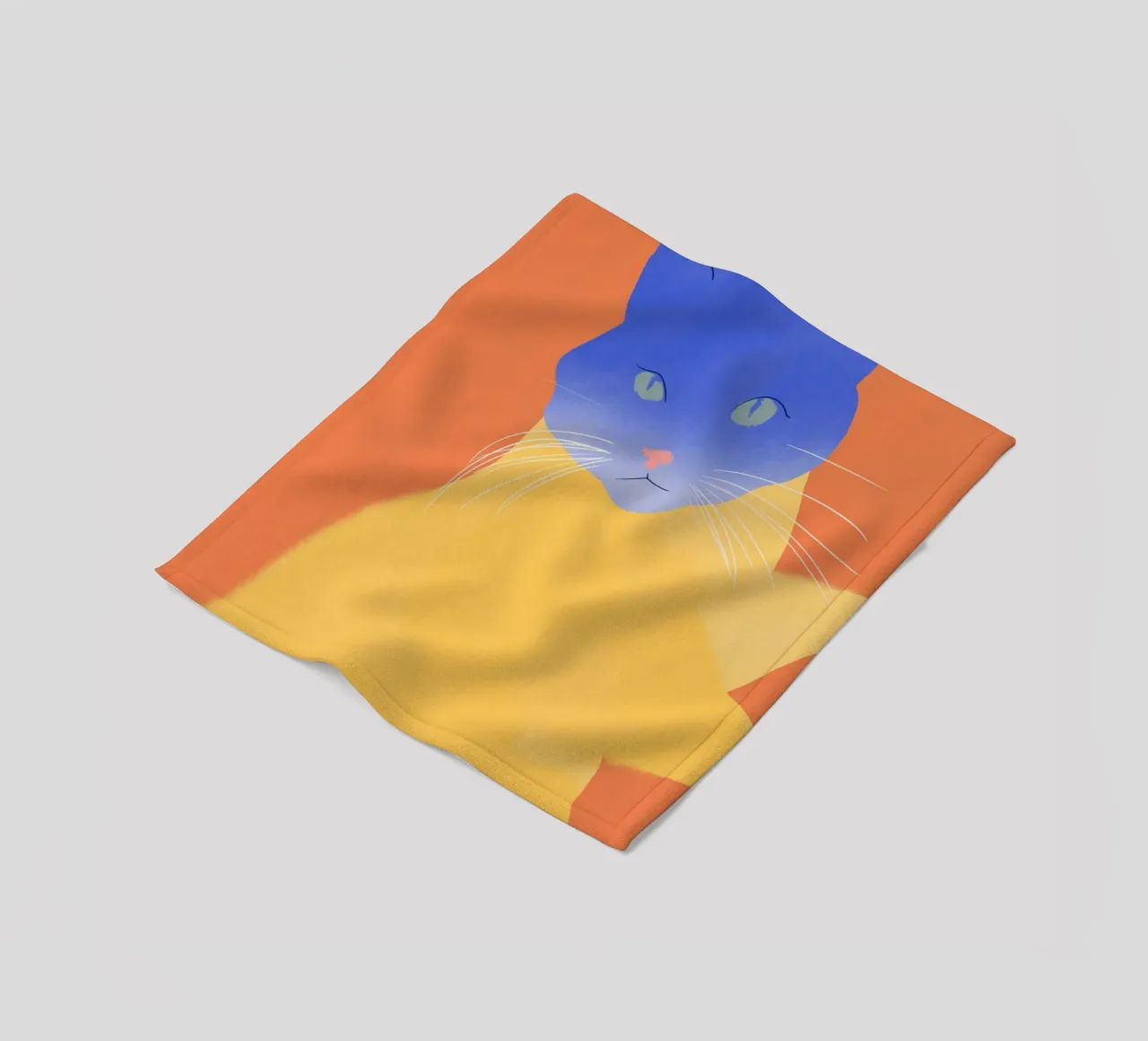 Cat day 2 fleece blanket by Little Dean