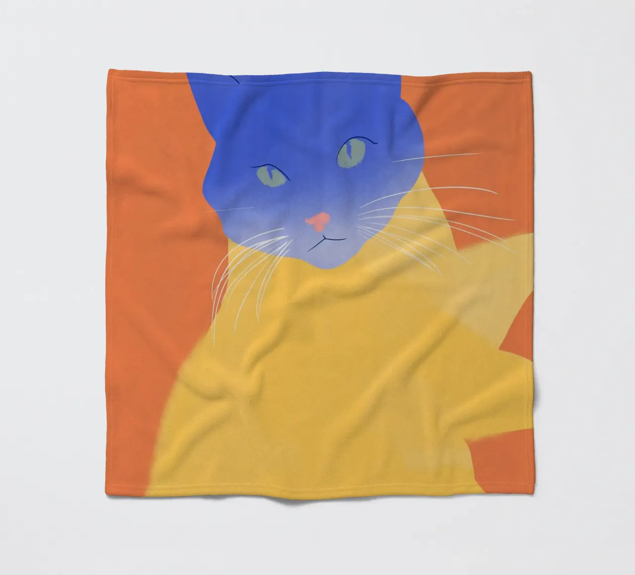 Cat day 2 fleece blanket by Little Dean