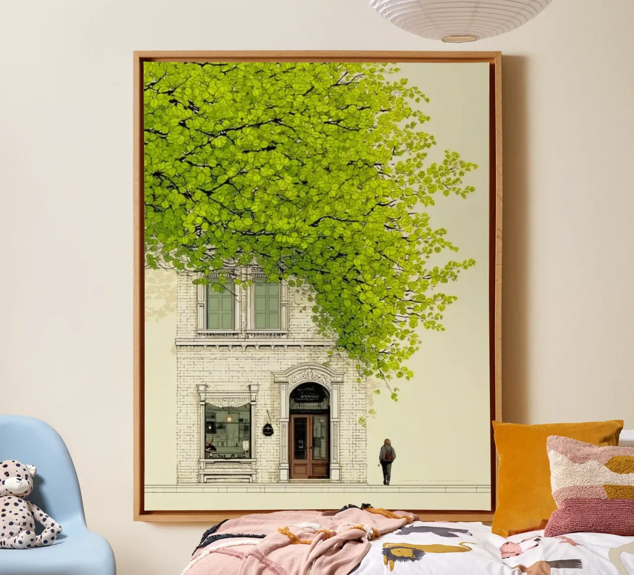 sidewalk person tela con Cornice a cassetta da Histrol