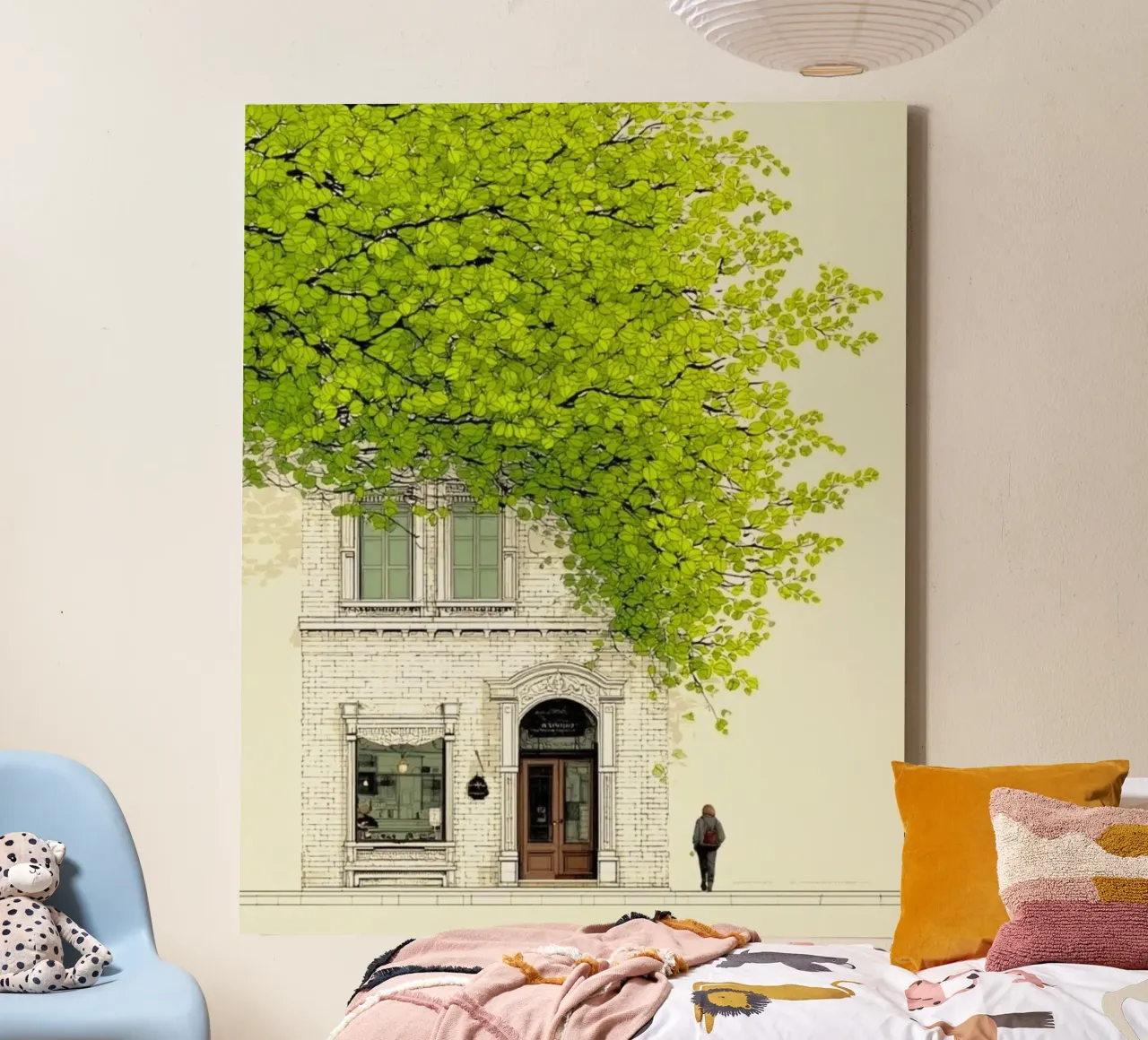 sidewalk person tela con Cornice a cassetta da Histrol