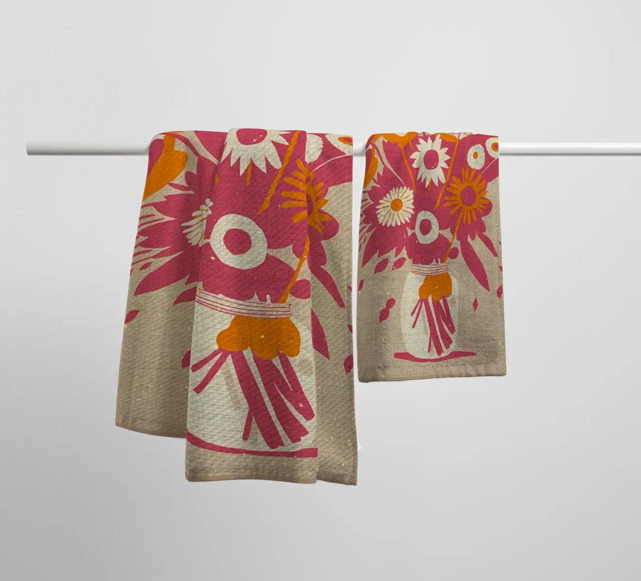 Luna Bouquet di fiori asciugamano da bagno da Modern Geometry