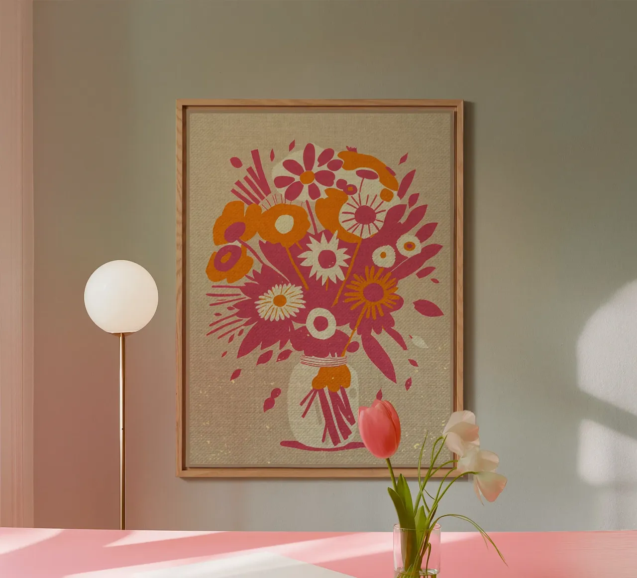 Luna Bouquet di fiori alluminio dibond da Modern Geometry
