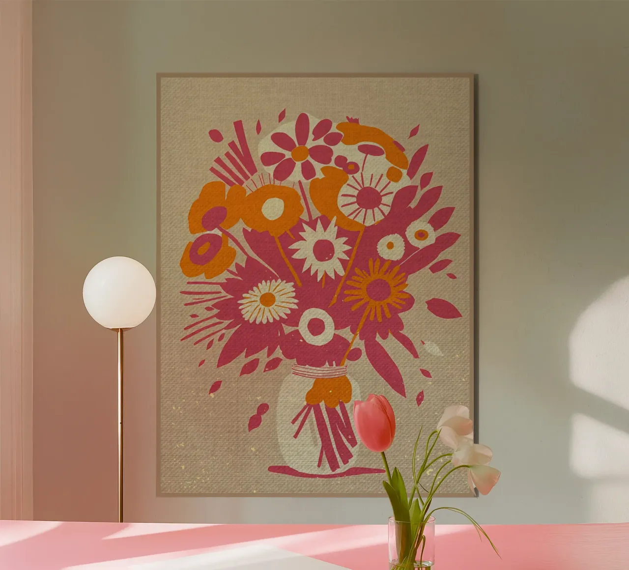 Luna Bouquet di fiori alluminio dibond da Modern Geometry