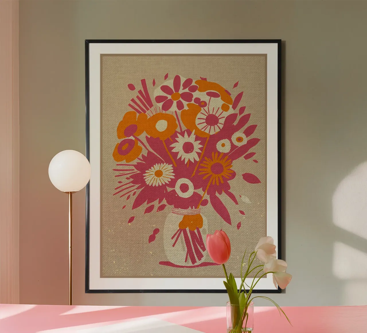 Luna Bouquet di fiori carta hahnemühle da Modern Geometry
