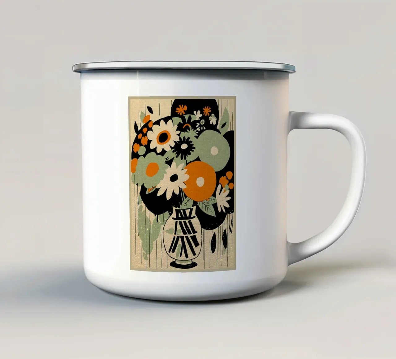 Bouquet di fiori Mia tazza in smalto da Modern Geometry