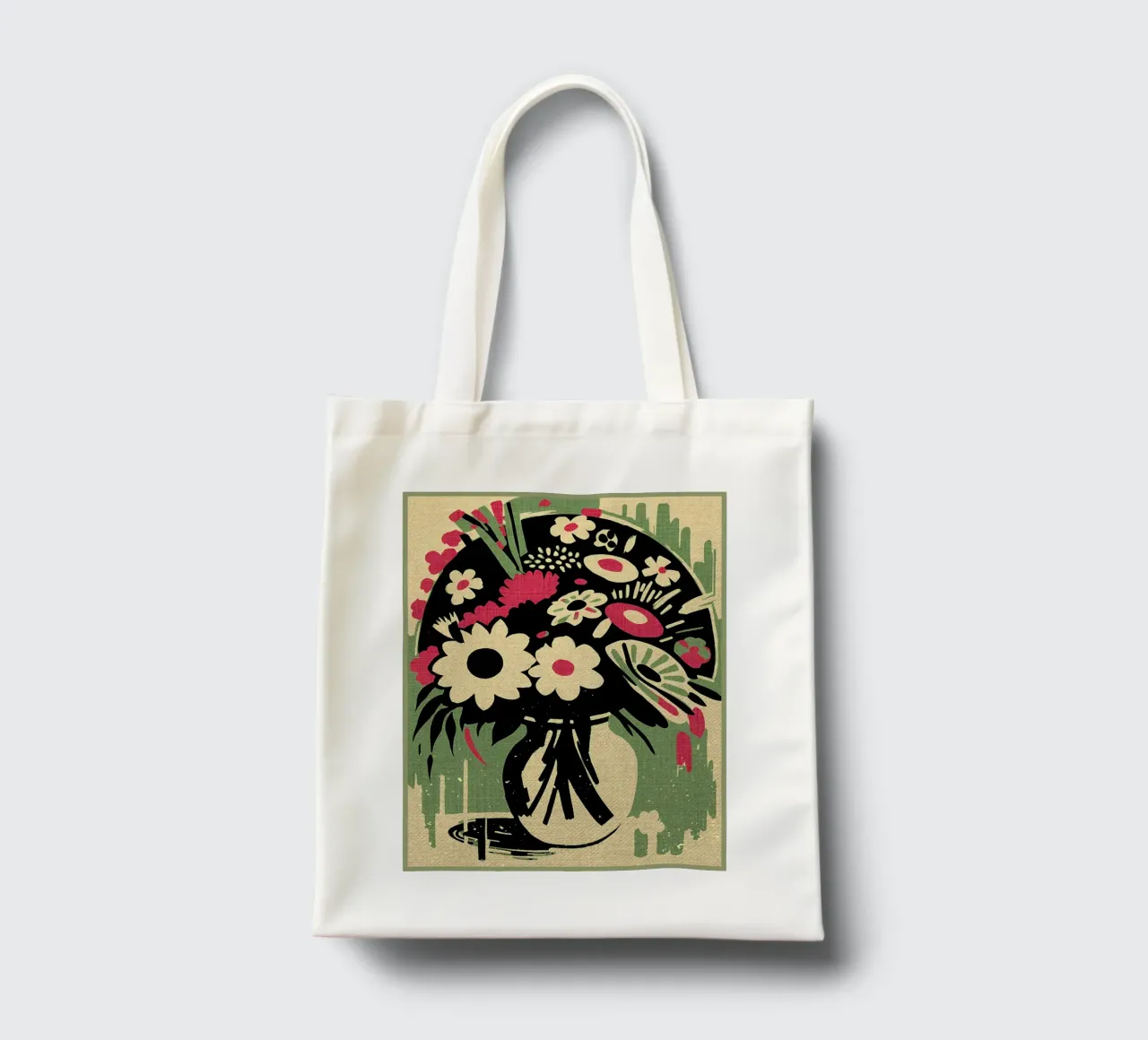 Bouquet di fiori Sophia borsa in juta da Modern Geometry