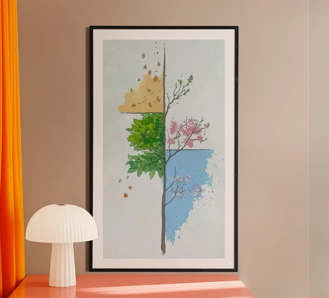 seasons colum poster con telaio in plastica da Histrol