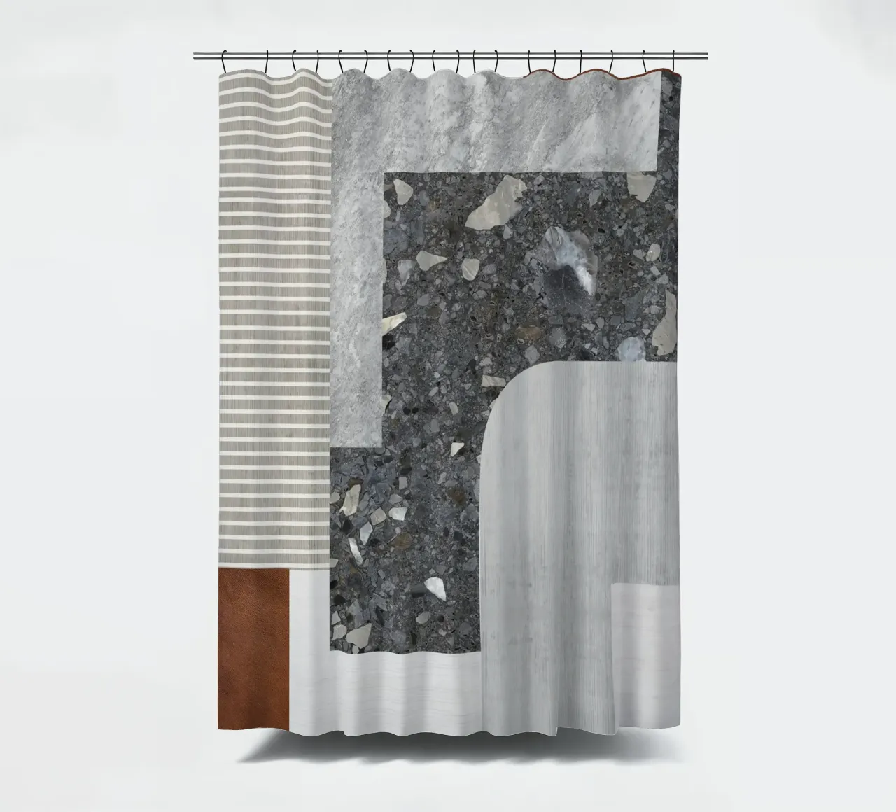 modern abstract art concrete tenda da doccia da vintageshop