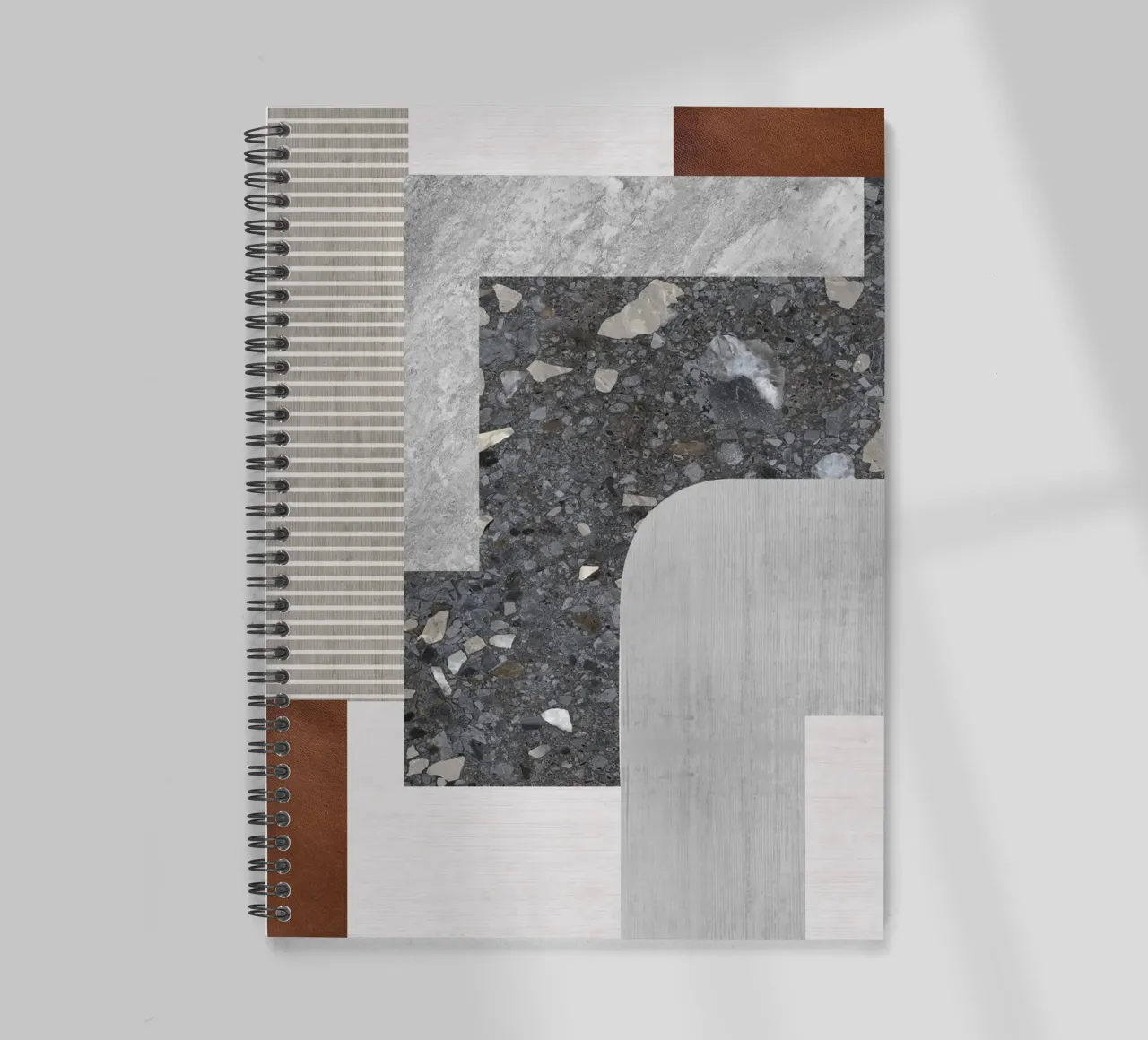 modern abstract art concrete spiral notebook by vintageshop