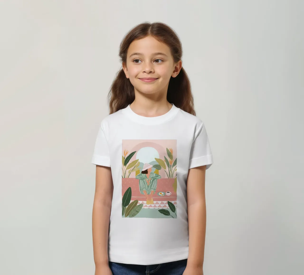 Breakfast and Botanicals kids t-shirt by Clara August