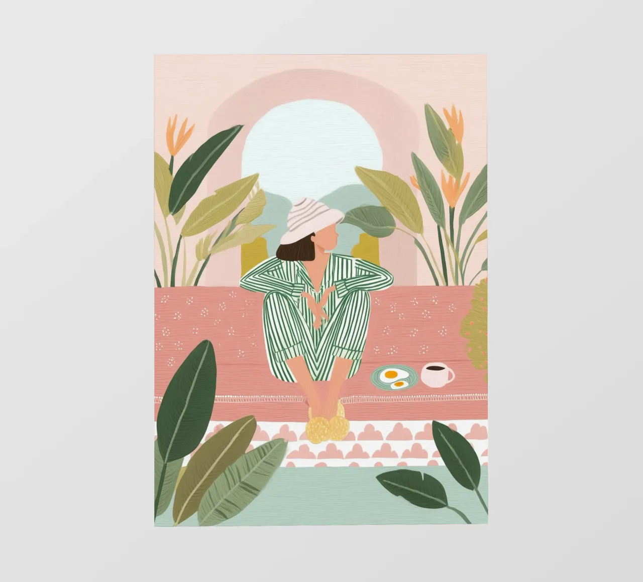Breakfast and Botanicals telo in pvc da Clara August