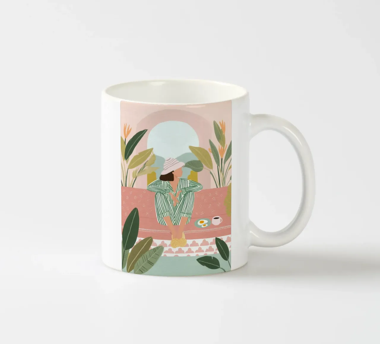 Breakfast and Botanicals tazza in ceramica da Clara August