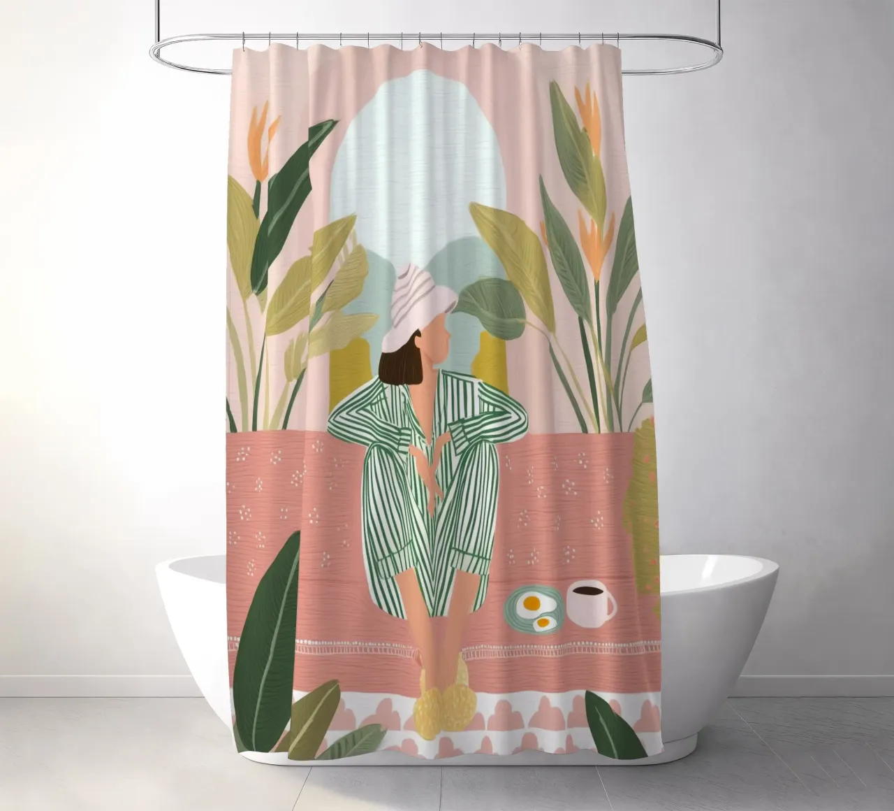 Breakfast and Botanicals tenda da doccia da Clara August