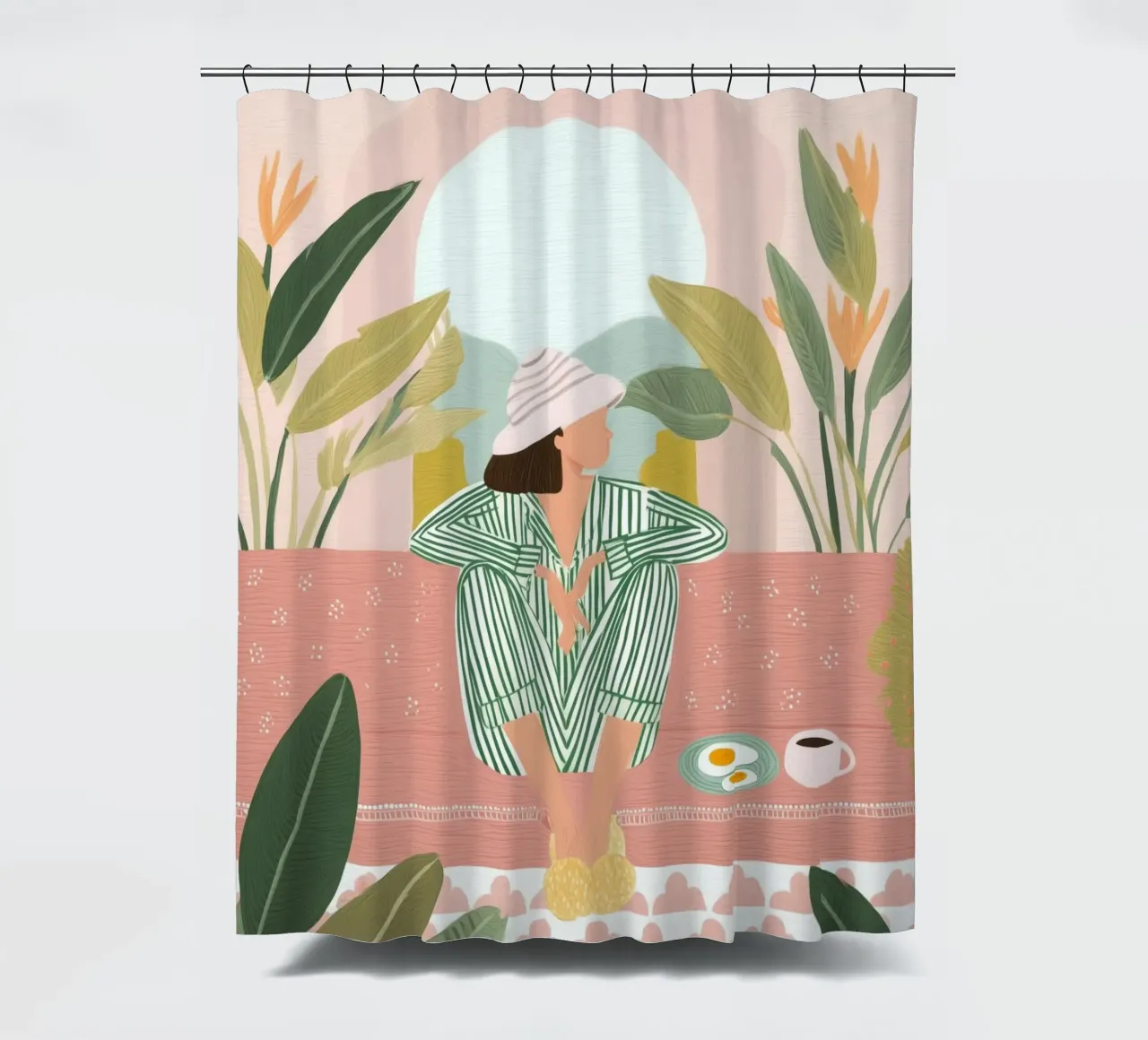 Breakfast and Botanicals tenda da doccia da Clara August