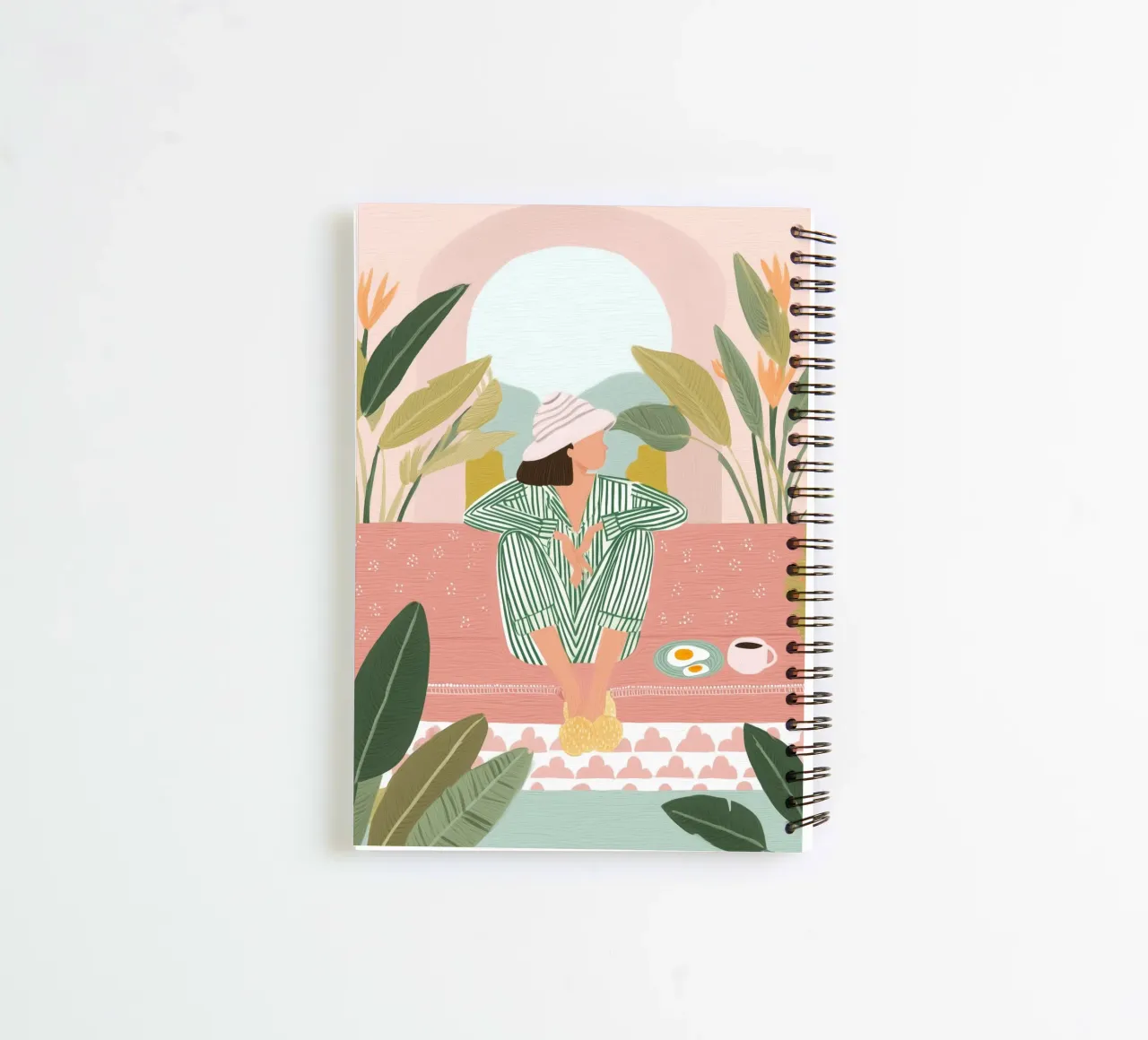Breakfast and Botanicals spiral notebook by Clara August
