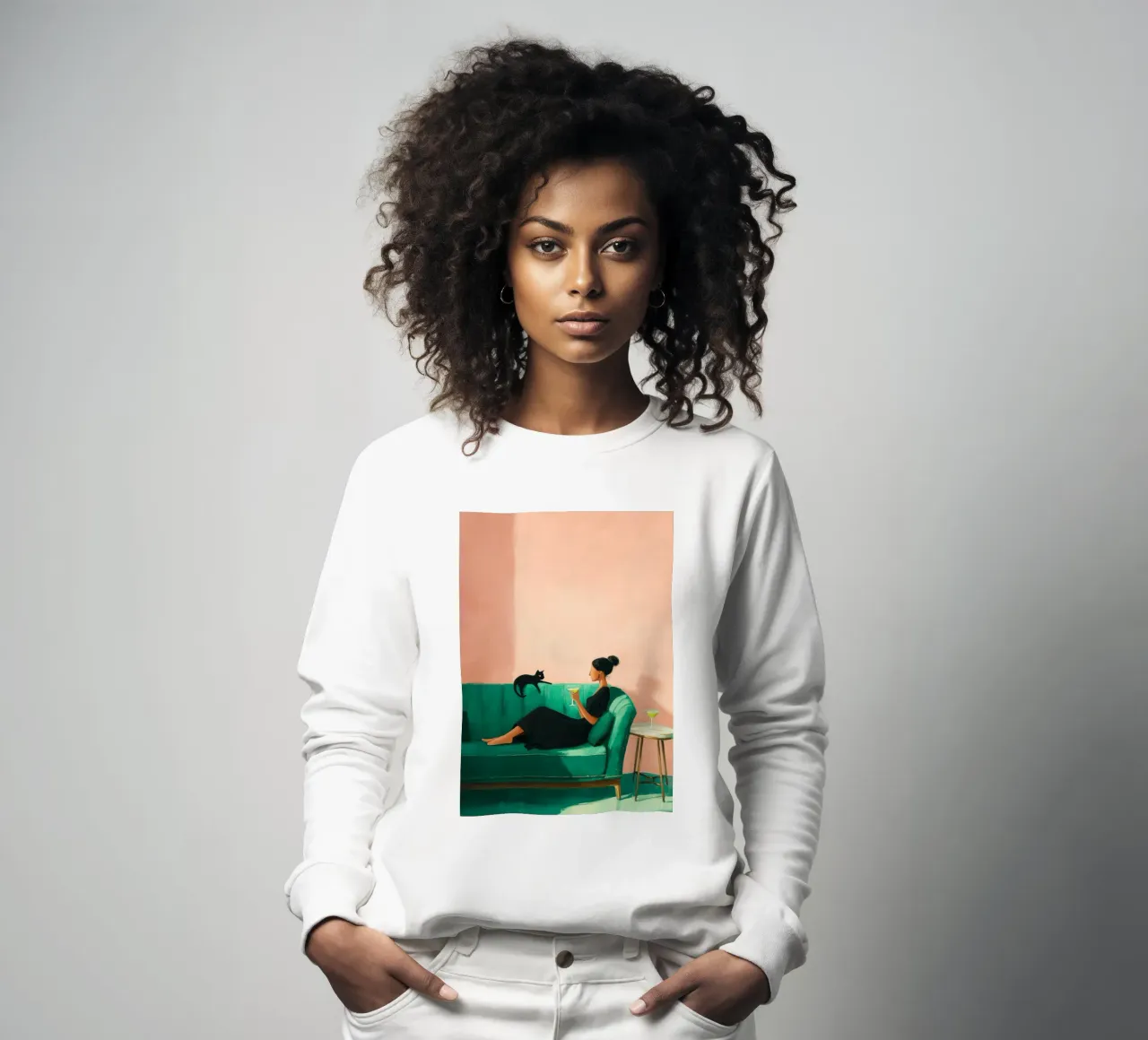 The Martini & the Cat I felpa da Clara August