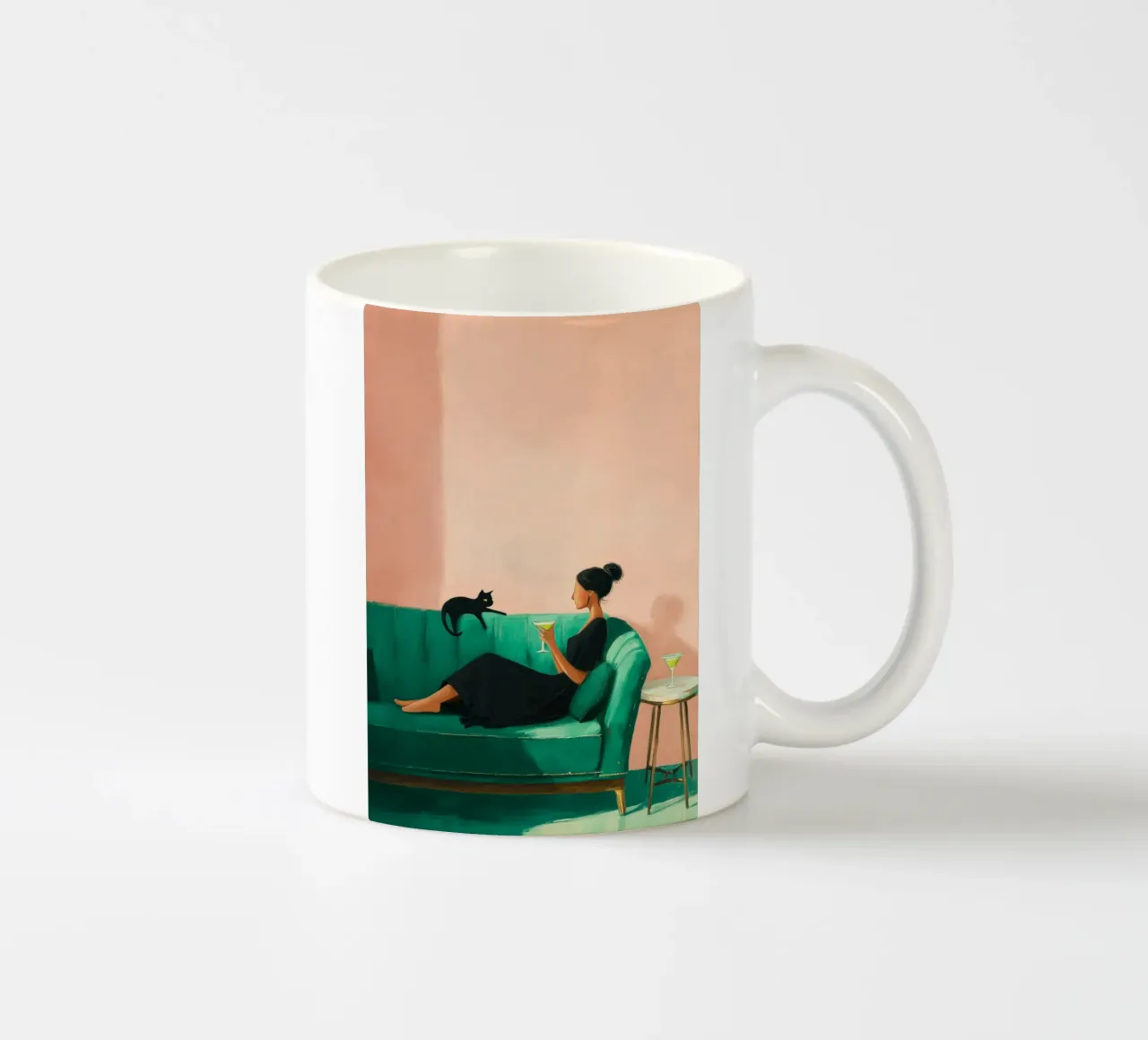 The Martini & the Cat I tazza in ceramica da Clara August