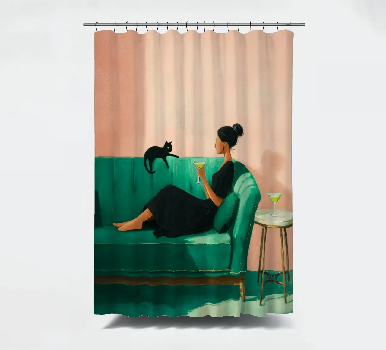 The Martini & the Cat I tenda da doccia da Clara August