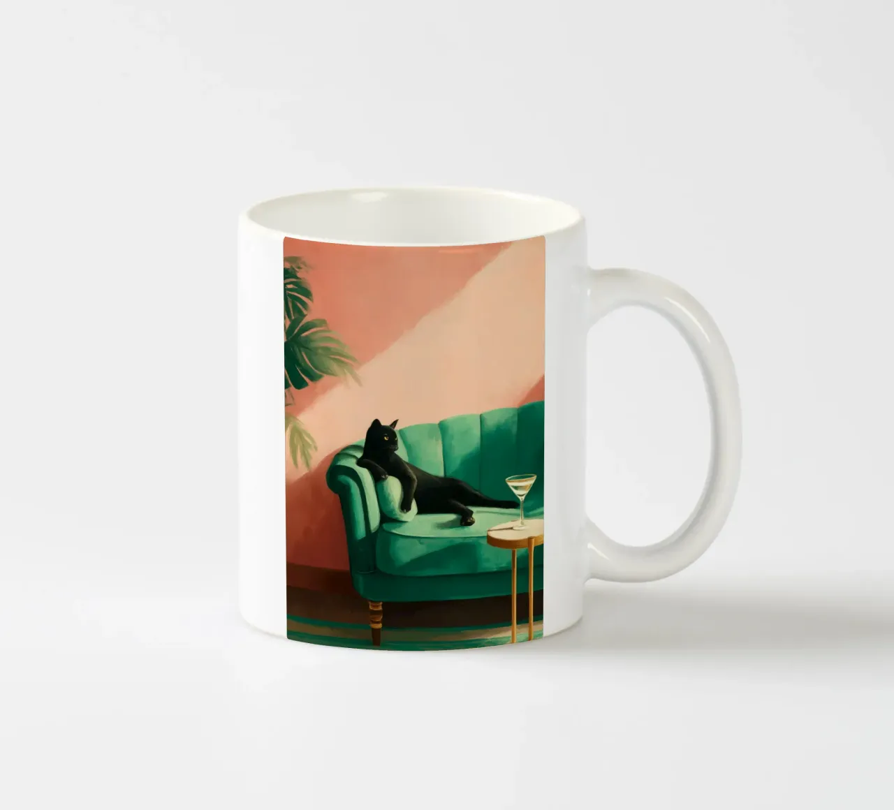 The Martini & the Cat II tazza in ceramica da Clara August