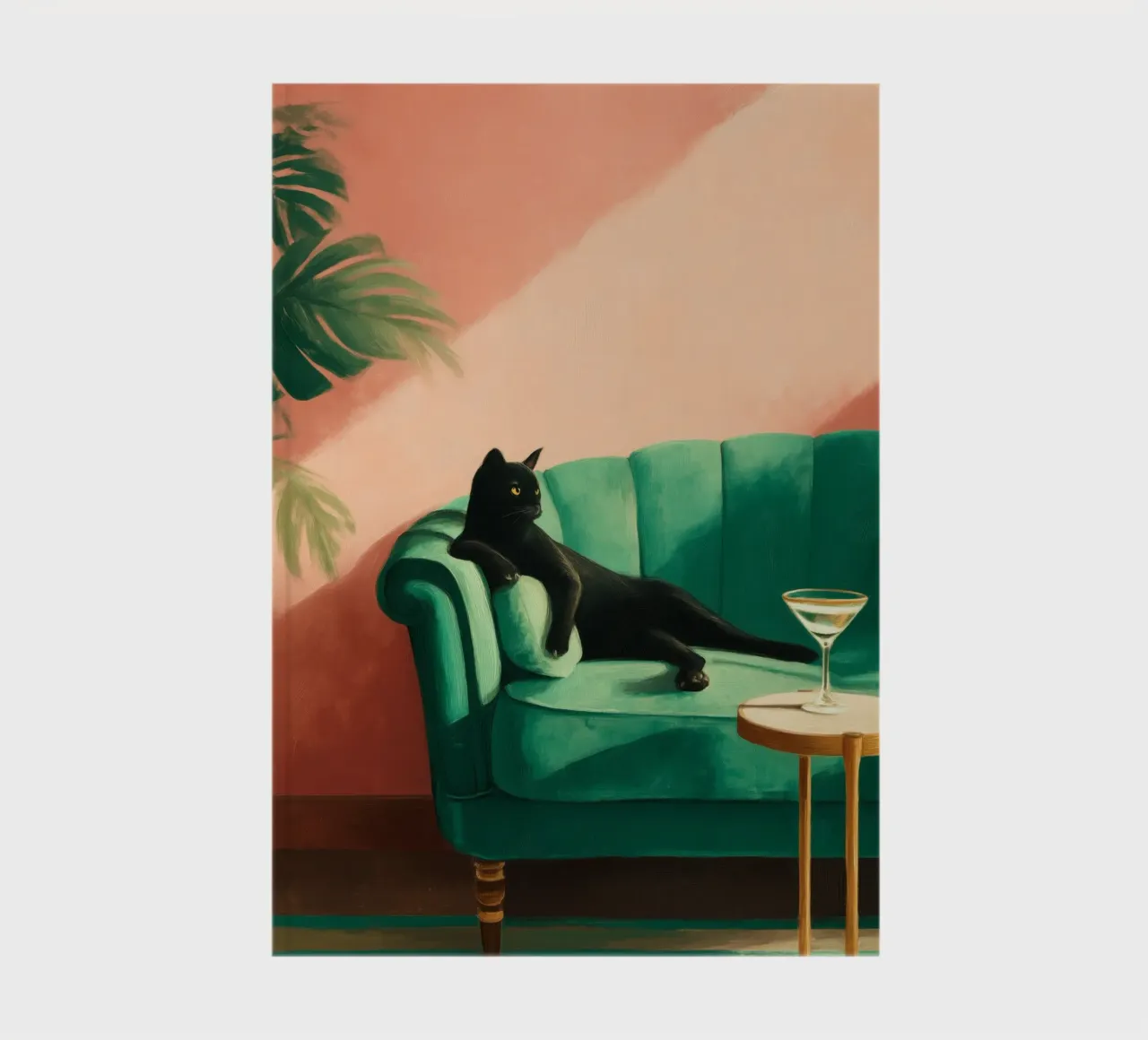 The Martini & the Cat II notebook by Clara August