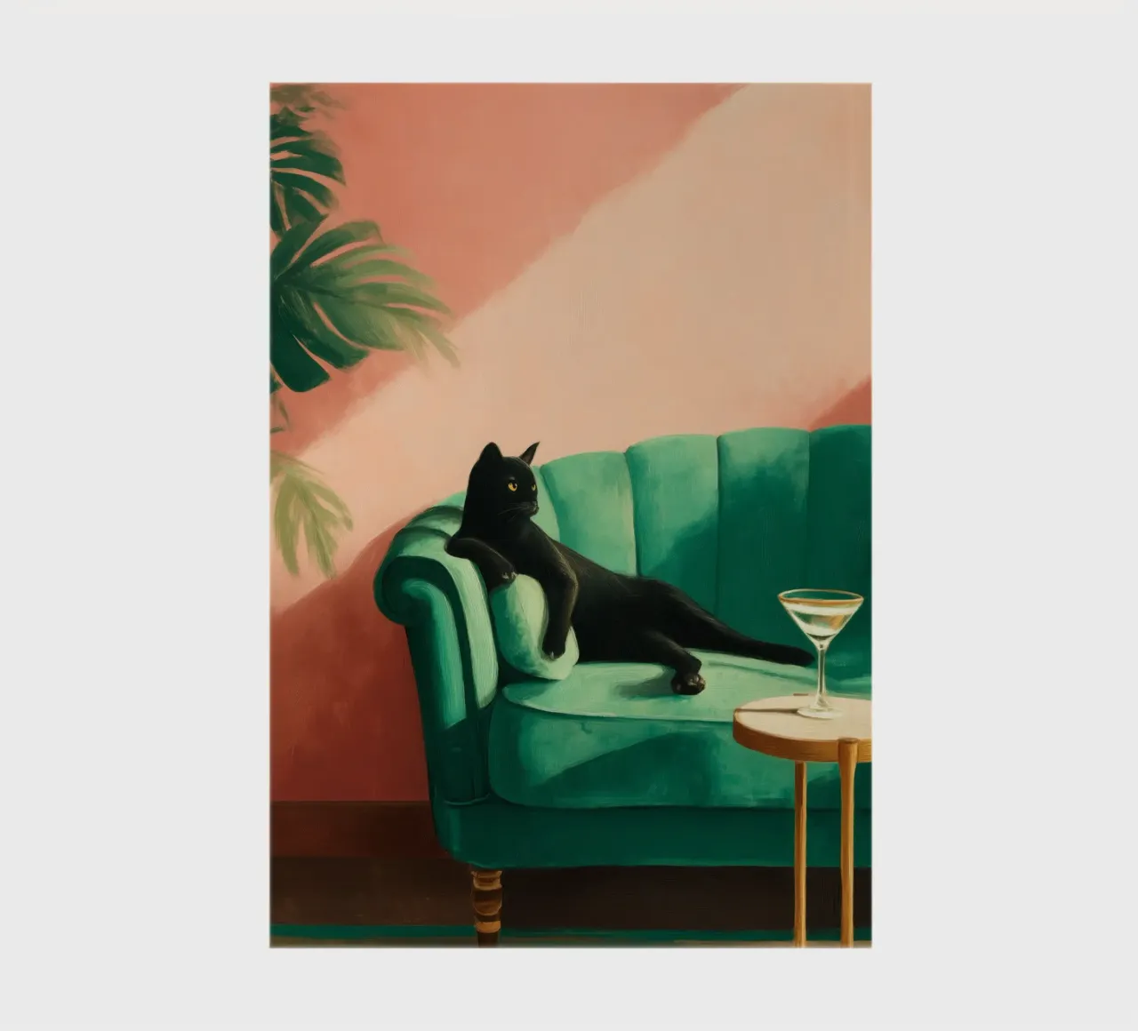 The Martini & the Cat II notebook by Clara August