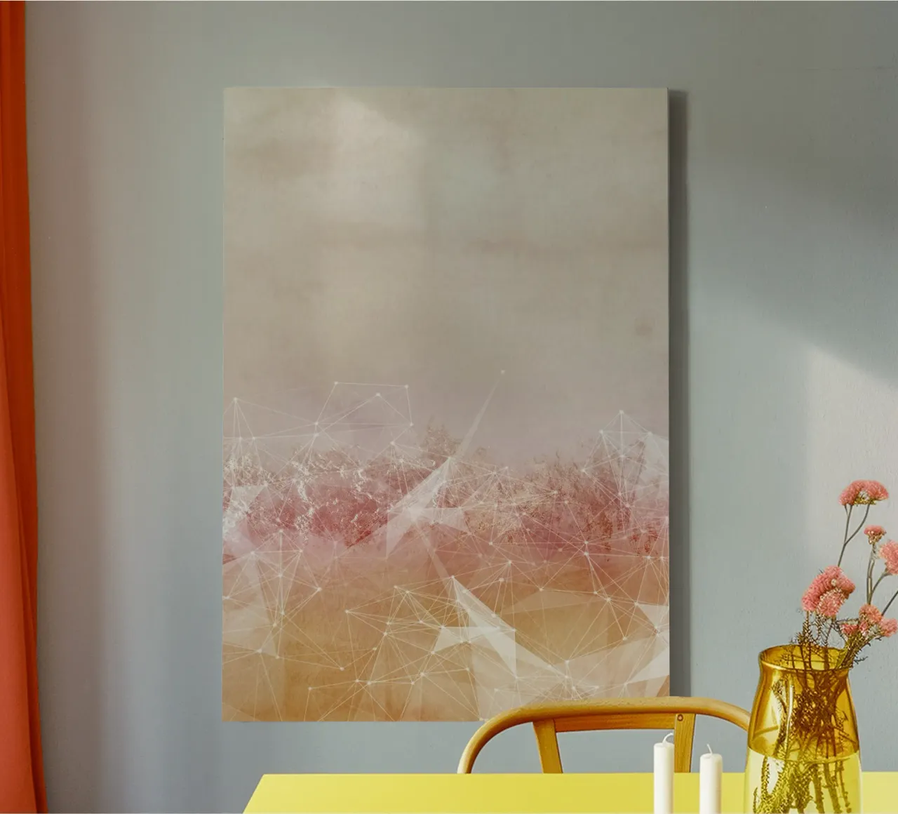 modern abstract art geometric low tela da vintageshop