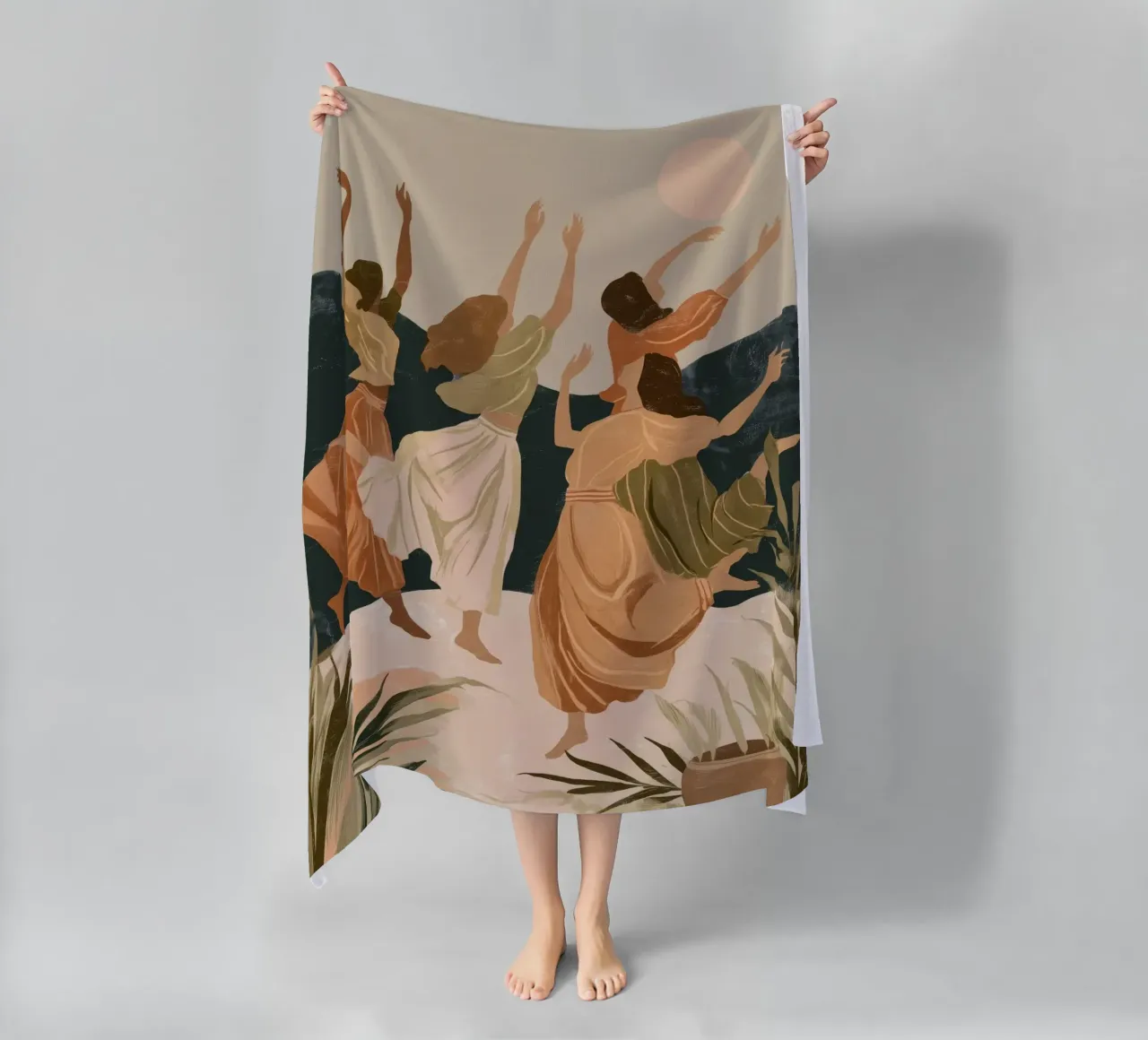 Wild Moon Dance beach towel by Clara August