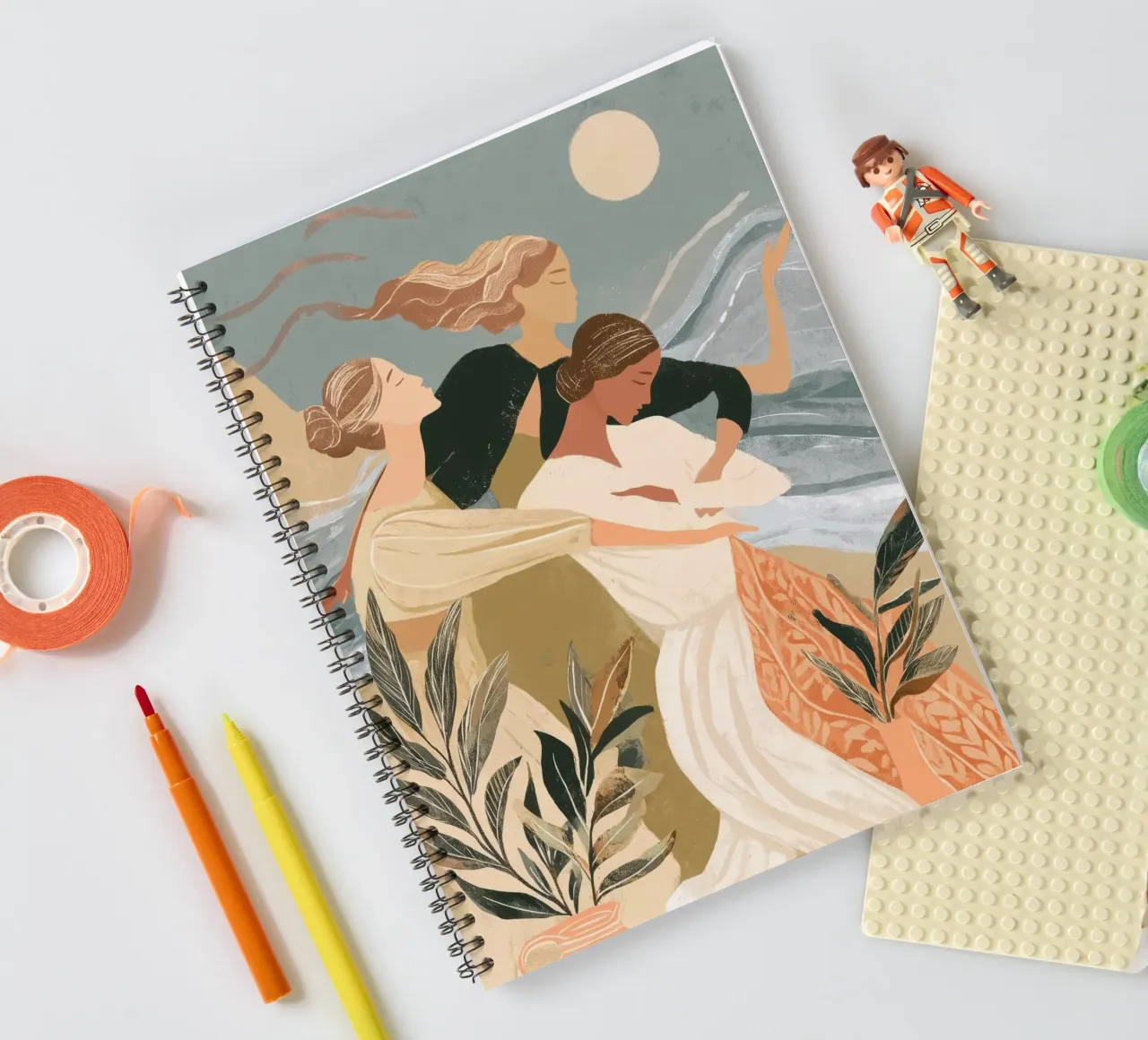 Sisters of the Wind spiral notebook by Clara August