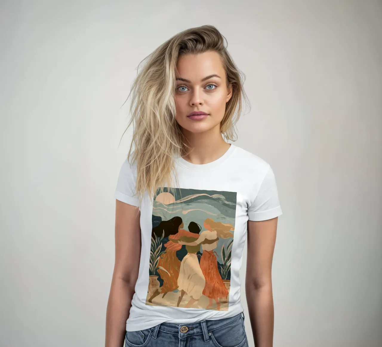 Daughters of the Moon t-shirt da donna da Clara August
