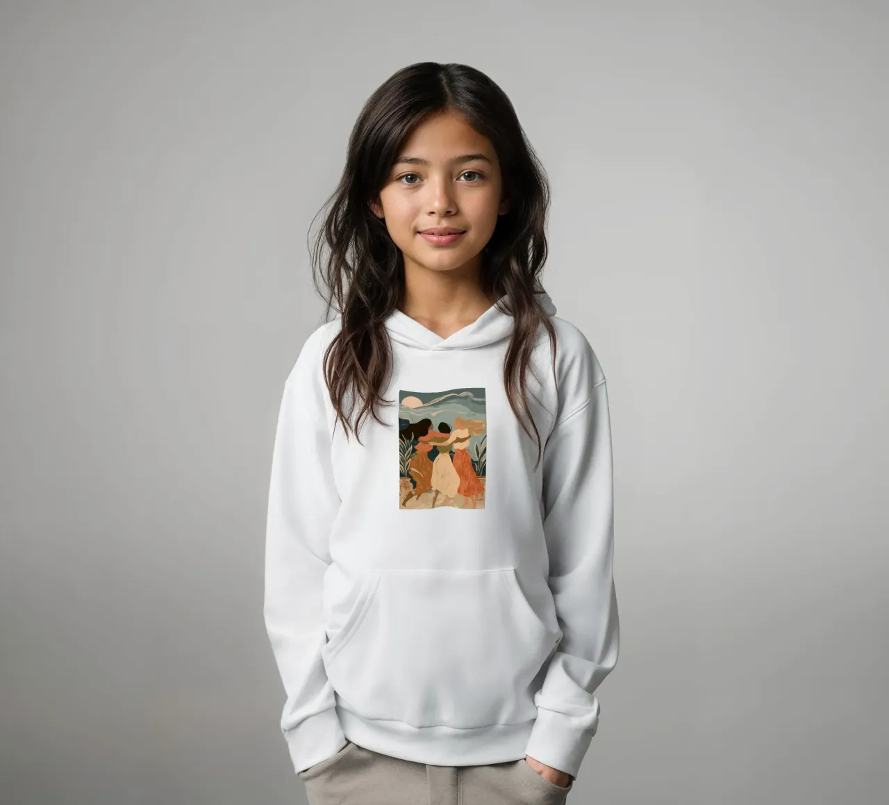 Daughters of the Moon felpa bambino con cappuccio da Clara August