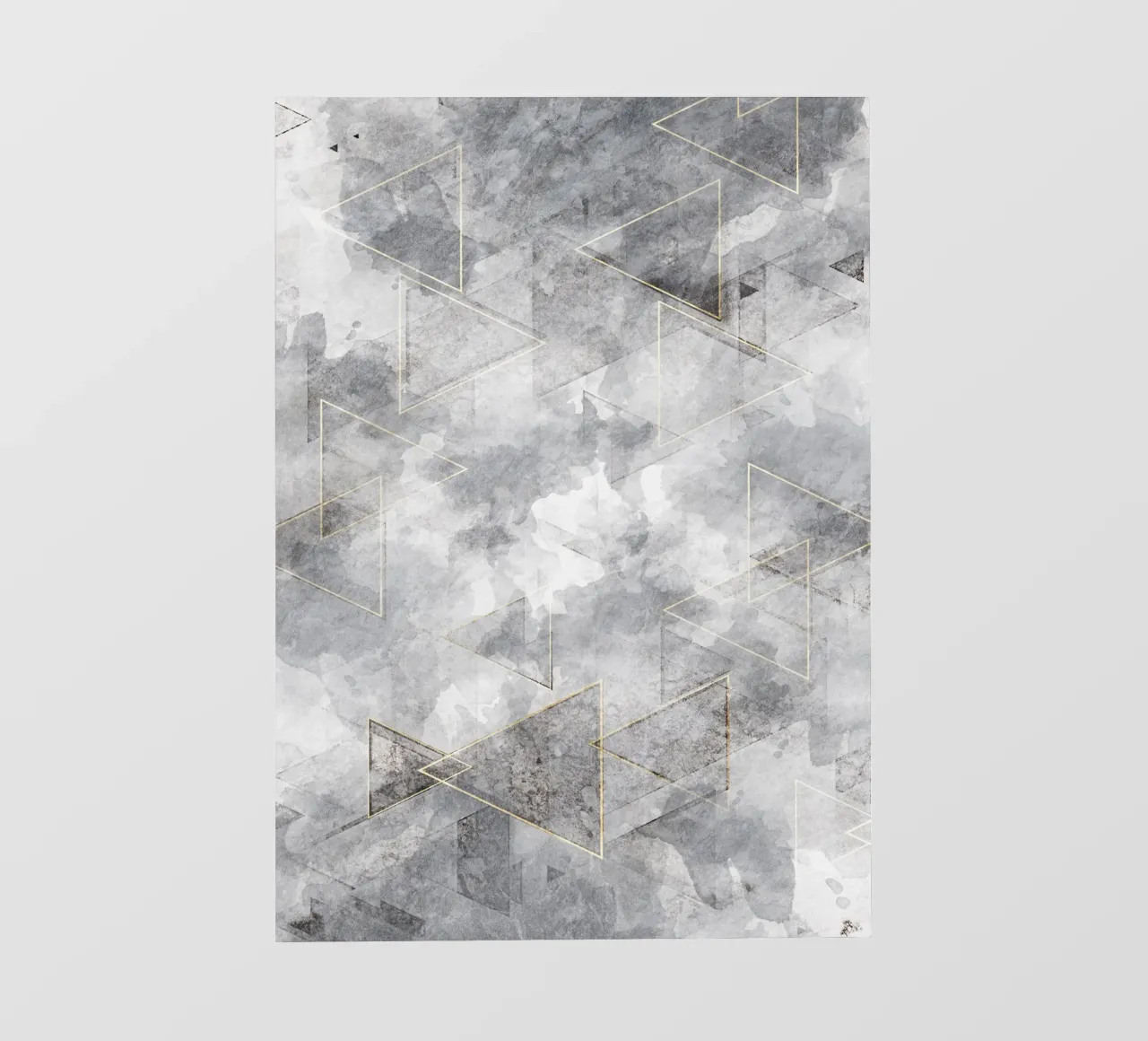 modern abstract art geometric triangles golden lámina retroiluminada de vintageshop