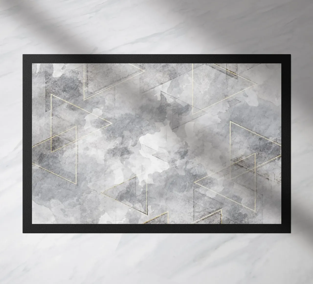 modern abstract art geometric triangles golden zerbino da vintageshop