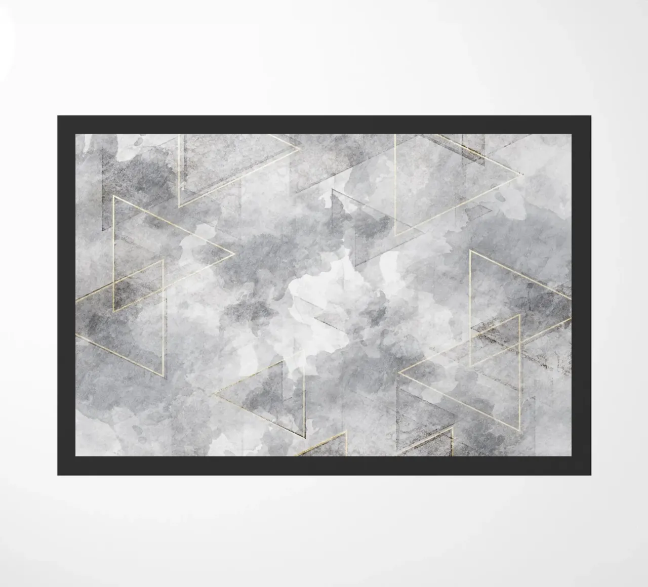 modern abstract art geometric triangles golden zerbino da vintageshop