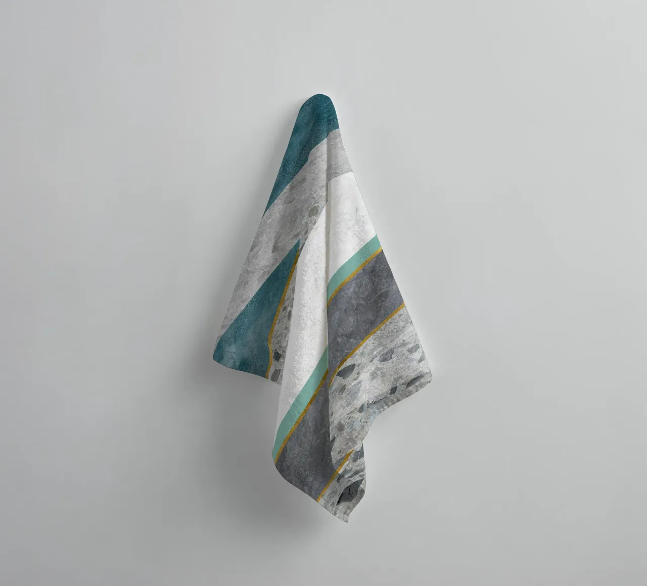 modern abstract art geometric towel by vintageshop
