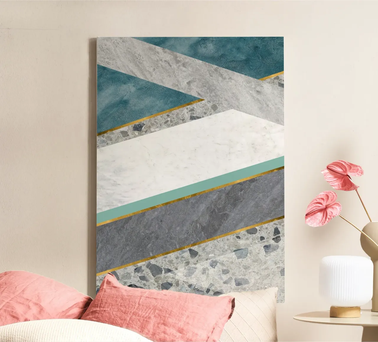 modern abstract art geometric tela da vintageshop