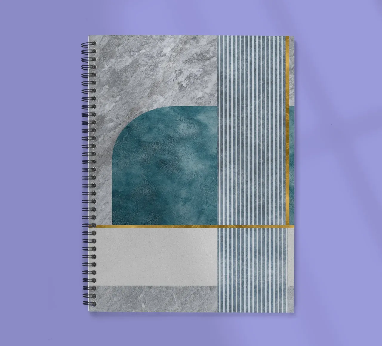 modern abstract art geometric spiral notebook by vintageshop