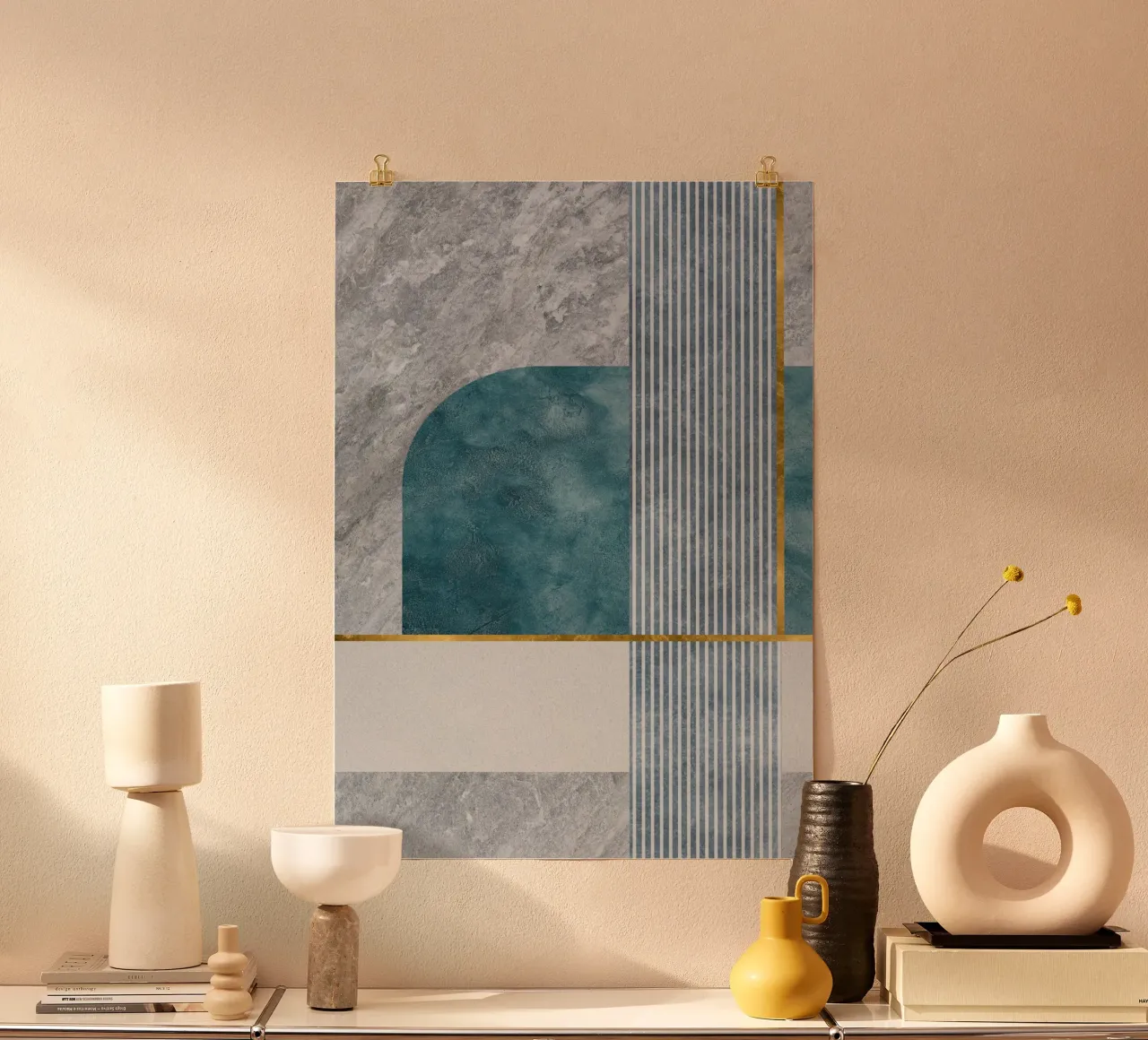 modern abstract art geometric poster da vintageshop