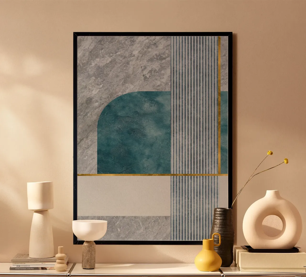modern abstract art geometric Hahnemühle von vintageshop