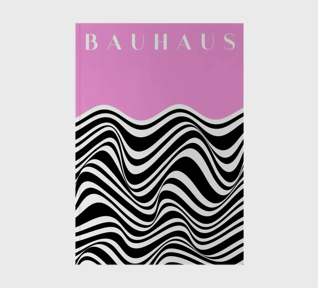 Bauhaus Wave - Optical Art in Pink & Black notebook by Studio Vibe