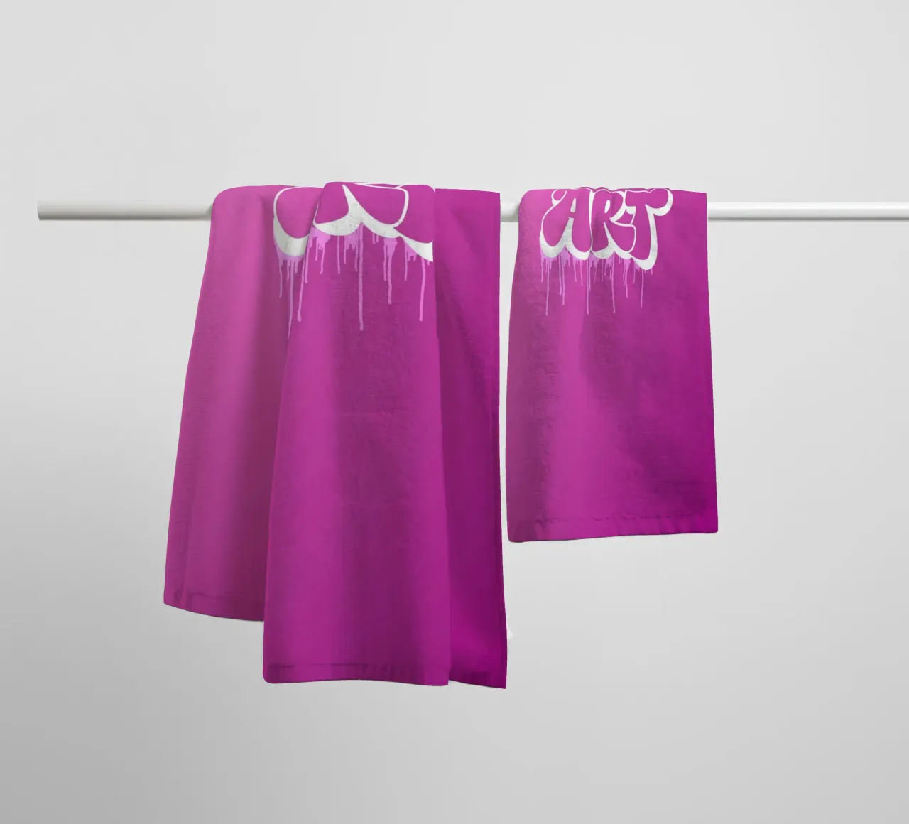 Pink Art asciugamano da bagno da Flo Klein