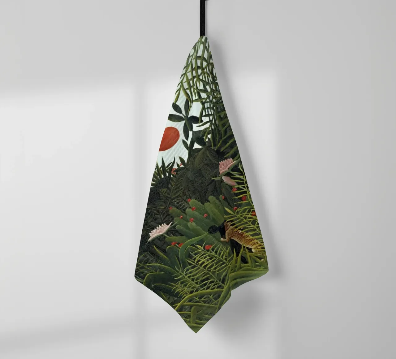 Foresta vergine con tramonto (1910) di Henri Rousseau canovaccio da cucina da Classic Art Prints