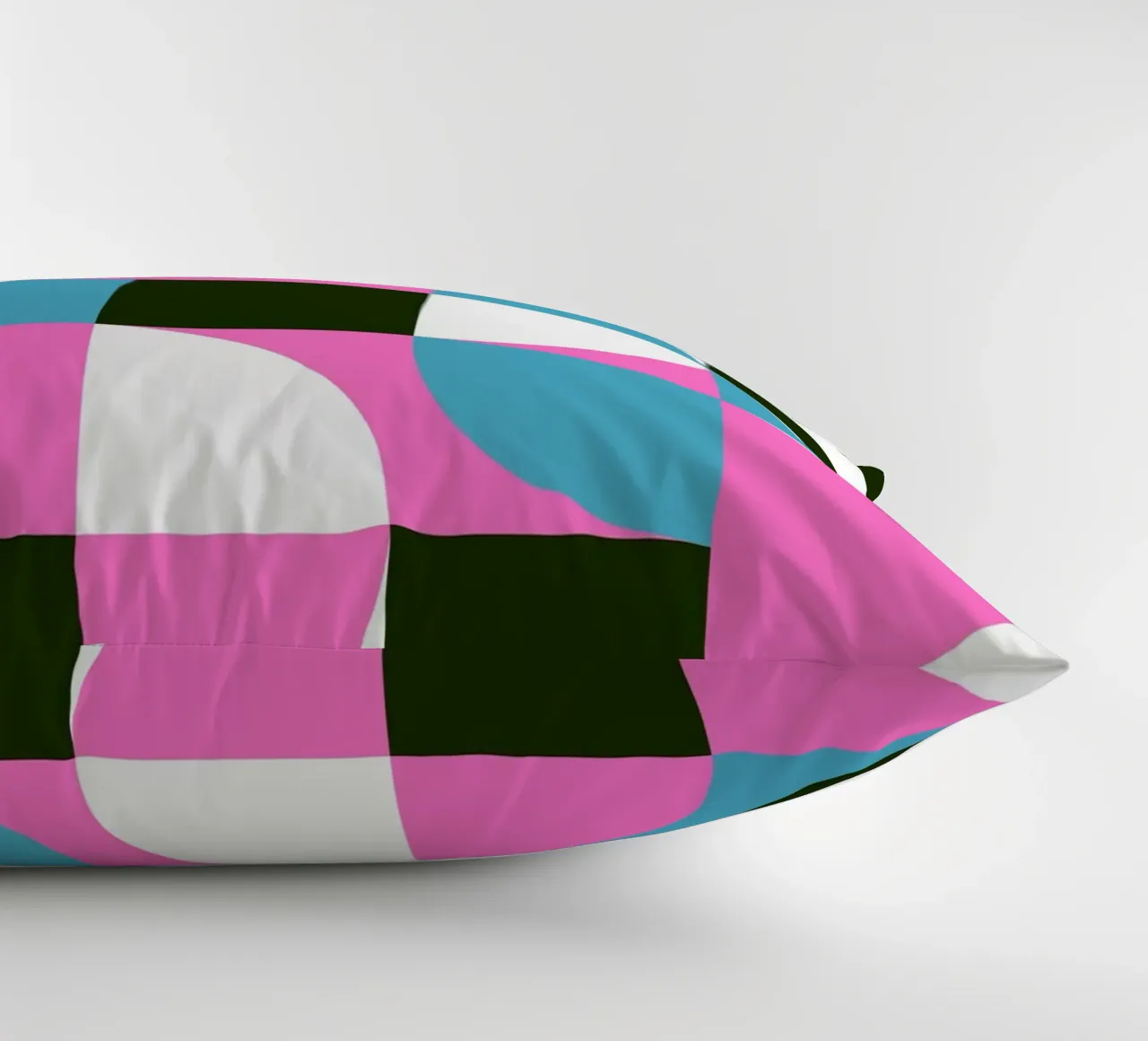 Forme geometriche pop - Arte retrò in rosa e turkis cuscino da Studio Vibe