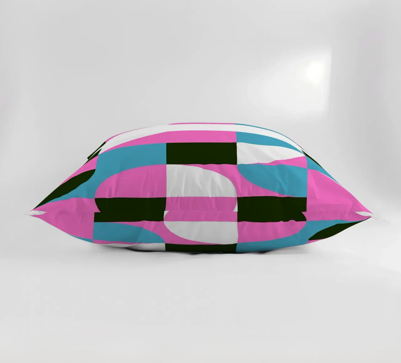 Forme geometriche pop - Arte retrò in rosa e turkis cuscino da Studio Vibe