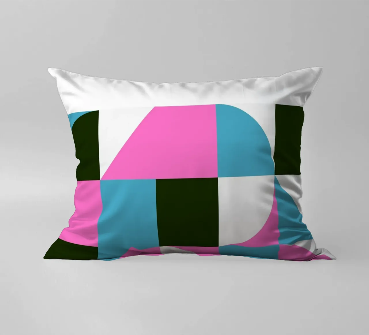 Forme geometriche pop - Arte retrò in rosa e turkis cuscino da Studio Vibe