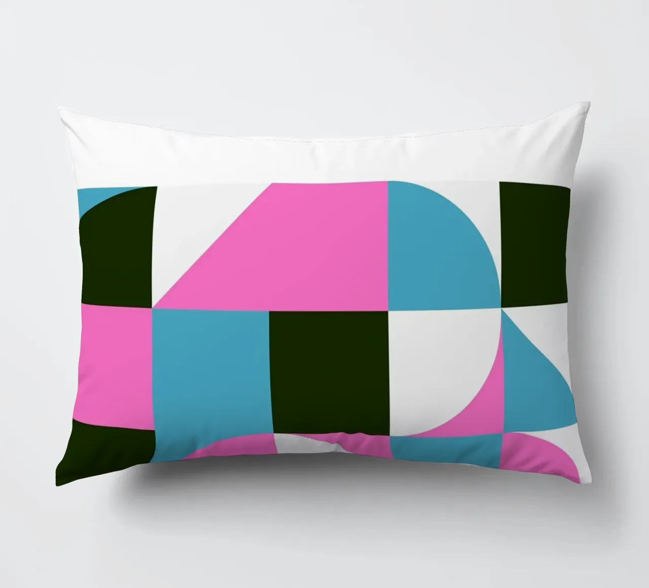 Forme geometriche pop - Arte retrò in rosa e turkis cuscino da Studio Vibe