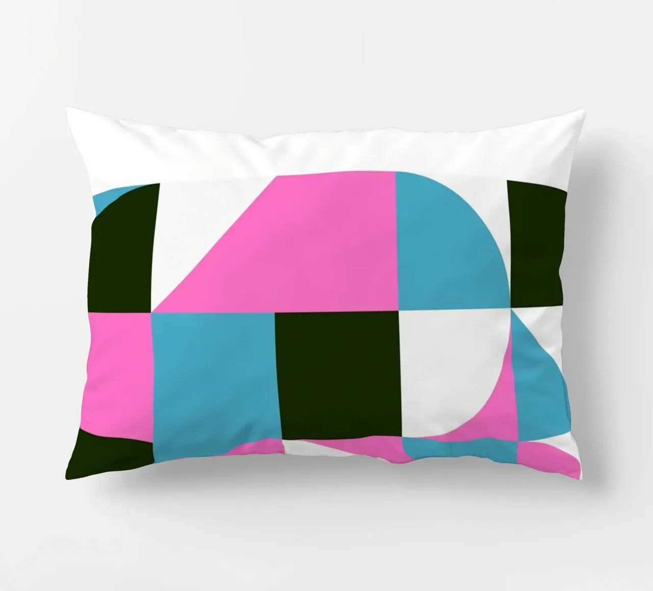 Forme geometriche pop - Arte retrò in rosa e turkis cuscino da Studio Vibe