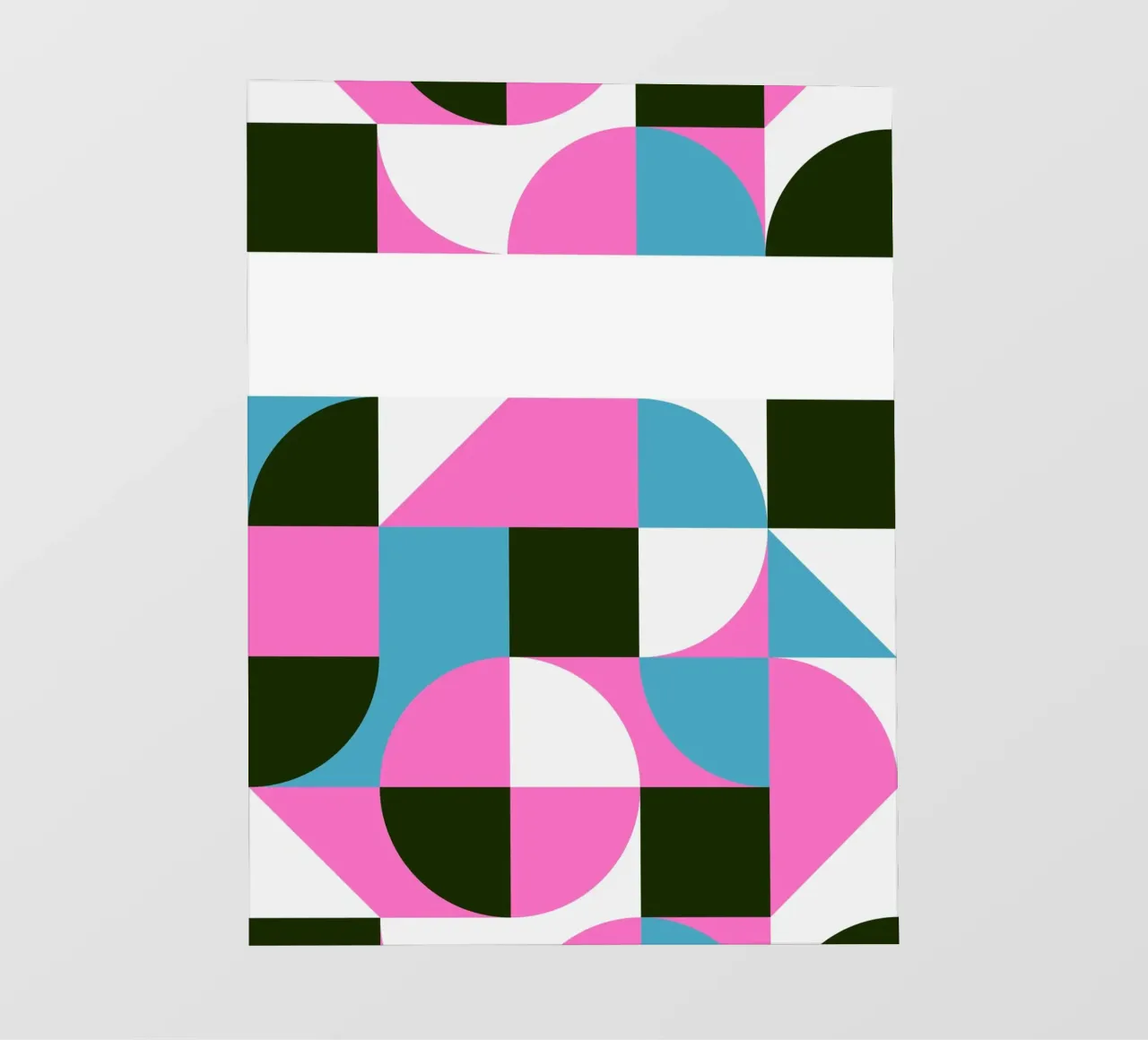 Geometrische Pop-Formen - Retro-Kunst in Rosa & Türkis Fototapete von Studio Vibe