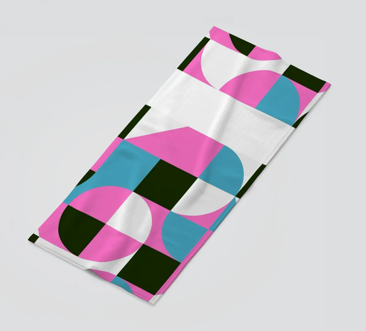 Forme geometriche pop - Arte retrò in rosa e turkis telo mare da Studio Vibe